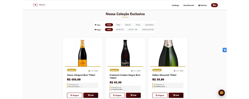 Site - Catálogo Dinâmico - Adega Select